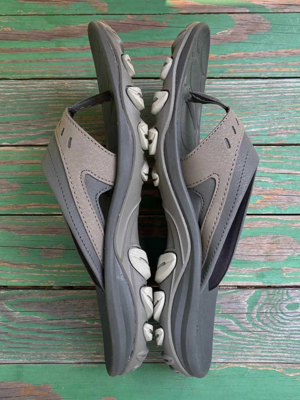 Merrell Mens Huntington Sport Flip Sandals Boulder Sz 9 Shoes